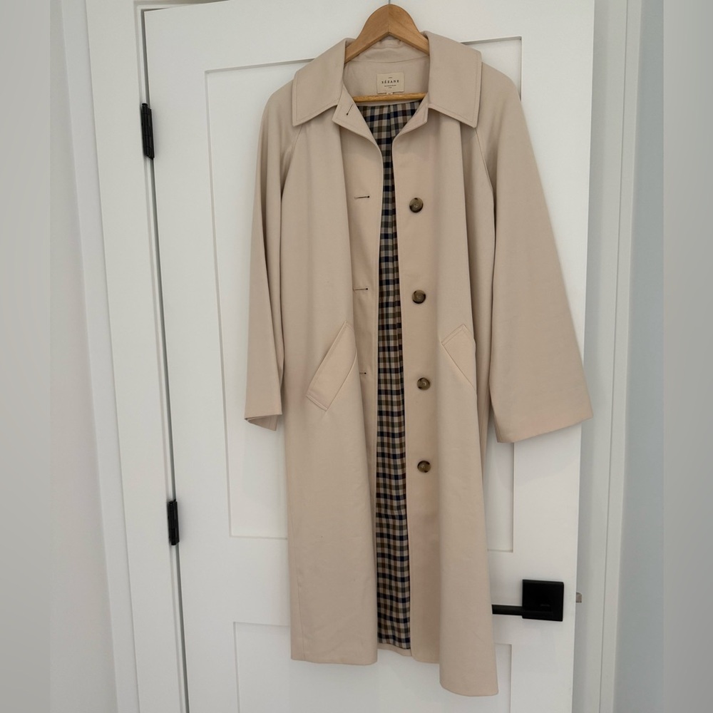 Sezane Clyde Coat Ecru - Size 2